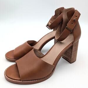 Madewell Paulette Block Heel Sandal Women's English Saddle Size US10 EU41